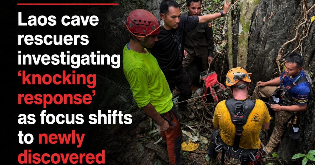 Laos cave rescuers investigating ‘knocking response’ as focus shifts to newly discovered cave shaft