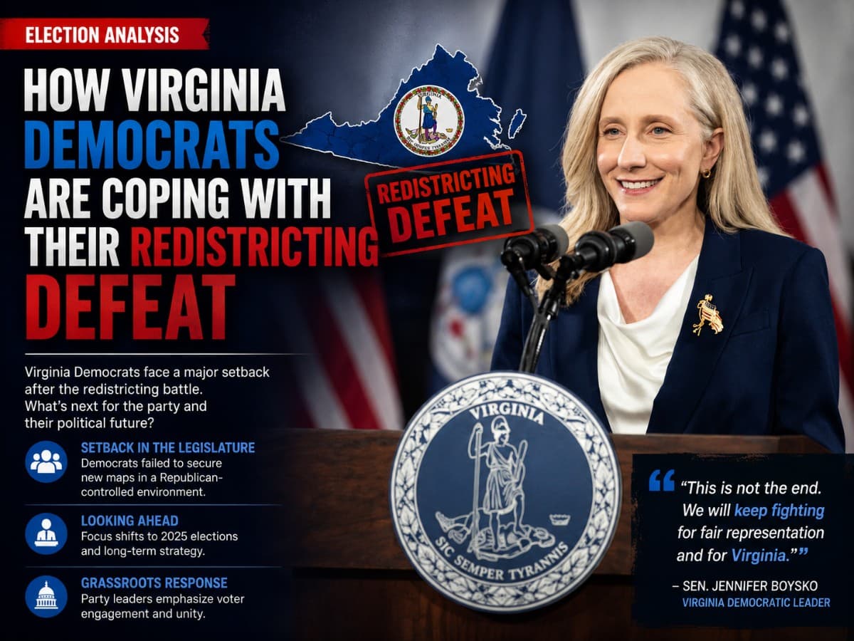 Virginia Democrats Regroup After Redistricting Setback, Eye Long-Term Strategy