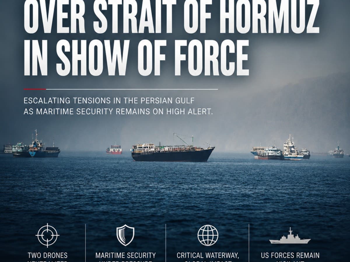 US Military Downs Two Iranian Drones Over Strait of Hormuz in Show of Force