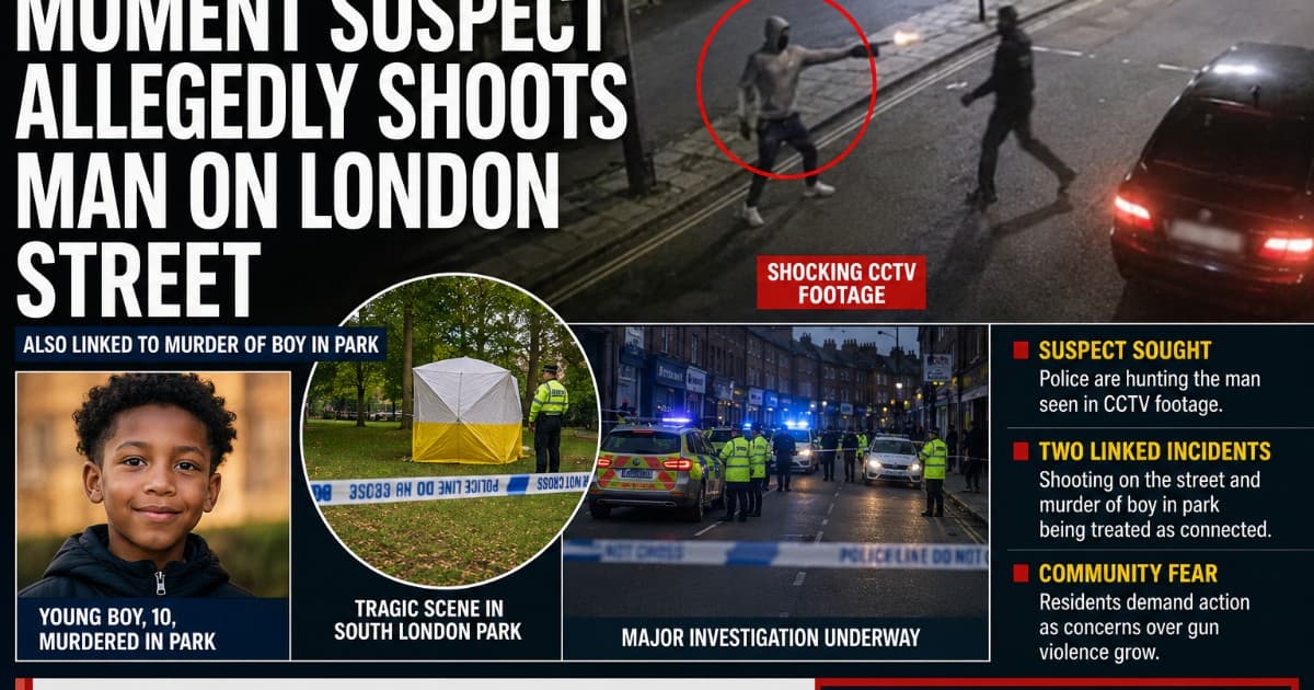 London Gunman Linked to Park Murder of Boy Caught on Camera Opening Fire on City Street