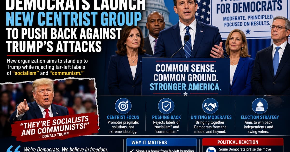 New Centrist Democratic Group Seeks to Redefine Party Identity Amid Trump's Socialist Attacks