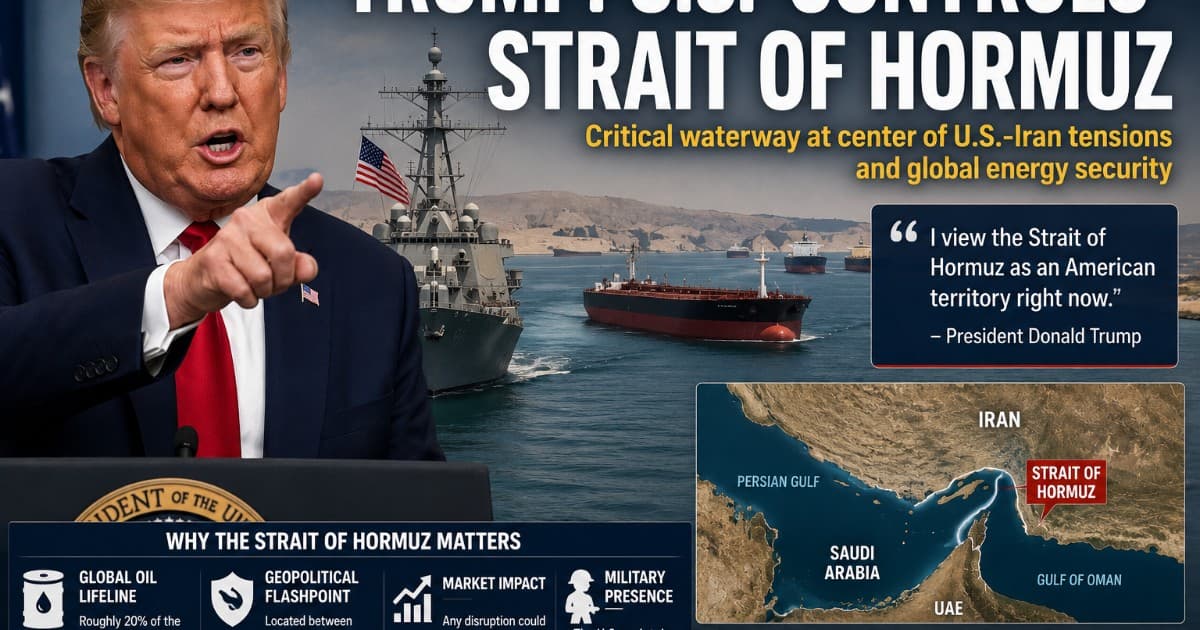 Trump Reaffirms Push for U.S. Control Over Vital Oil Shipping Lane