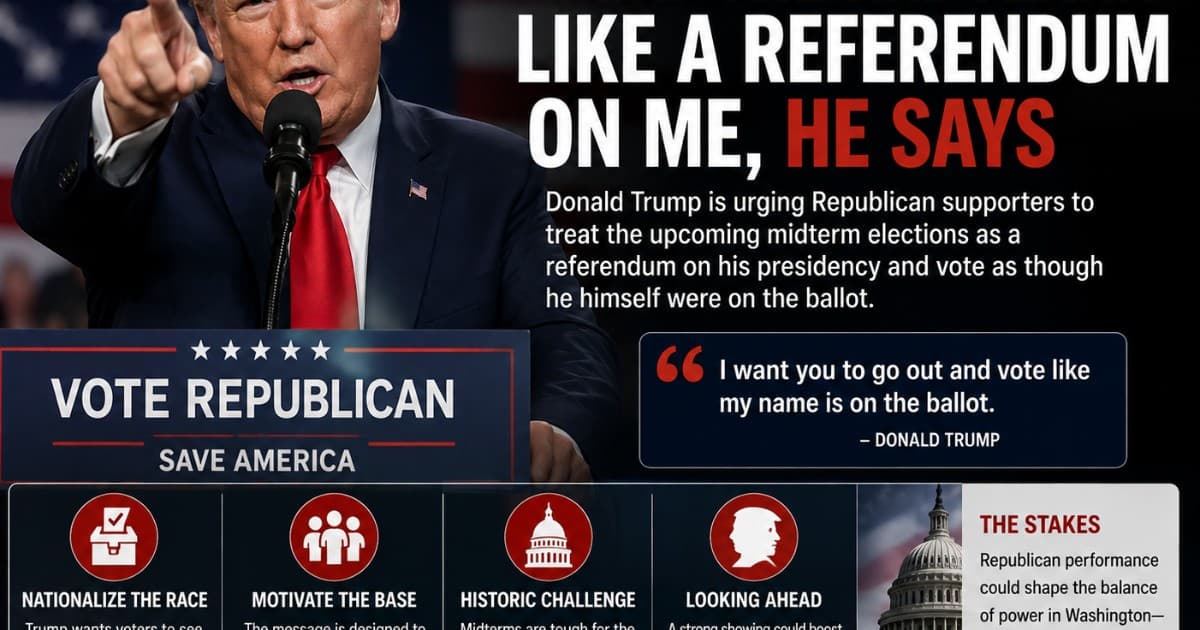 Trump Urges Supporters to Treat Midterms as a Vote on Him Personally