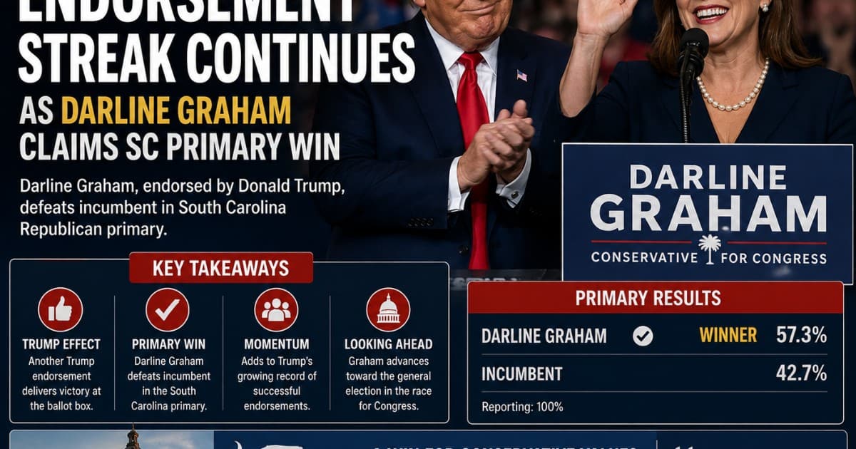 Trump's Endorsement Streak Continues as Darline Graham Claims SC Primary Win