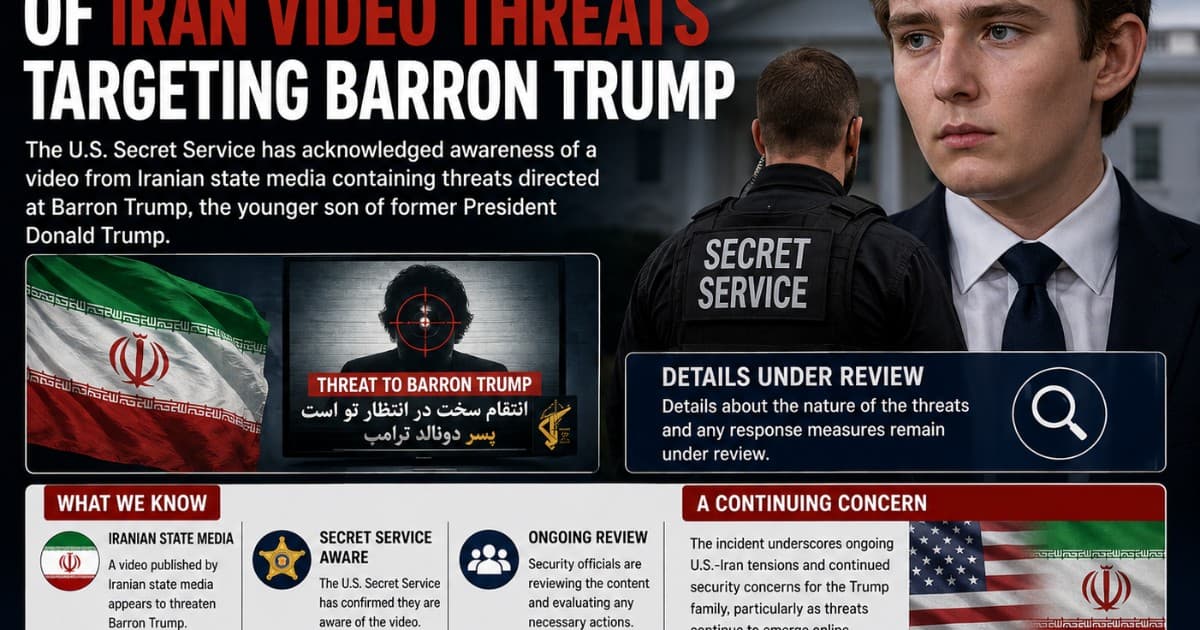 Secret Service Responds to Iranian State Media Video Threatening Barron Trump