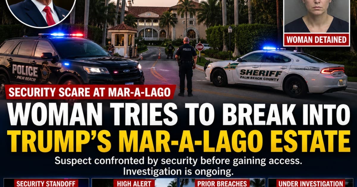 Woman Apprehended After Attempting to Breach Mar-a-Lago Security Perimeter