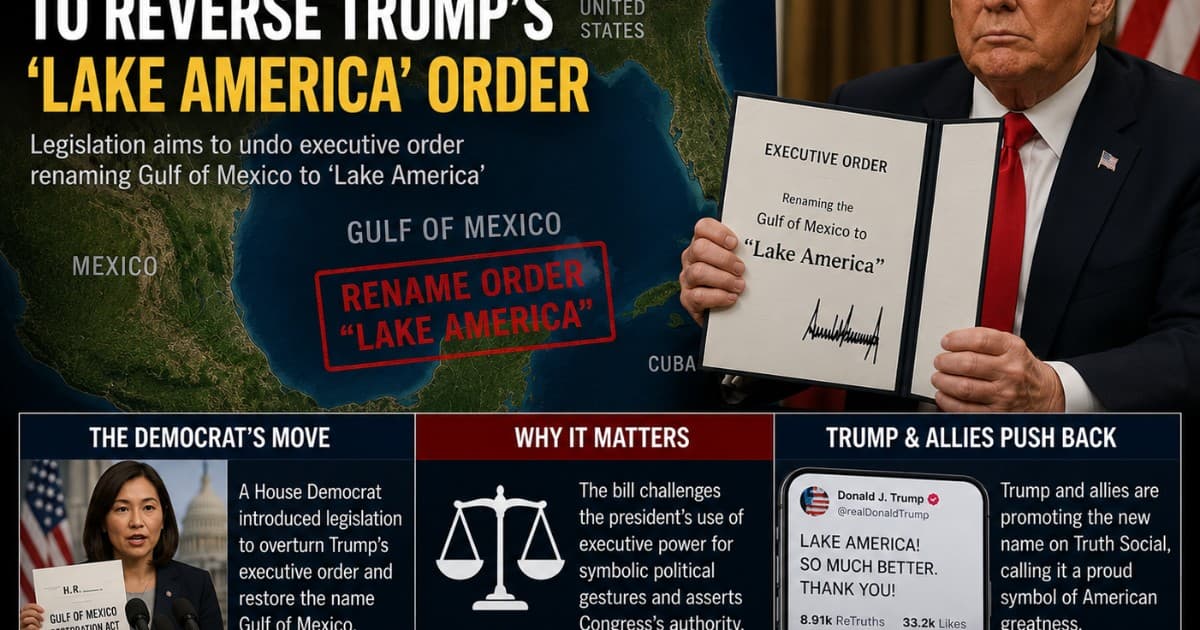 House Democrat Introduces Bill to Block Trump's Gulf Renaming Push