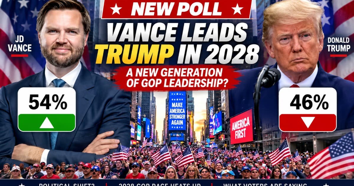 Viral 2028 Poll Graphic Puts JD Vance Ahead of Trump — But the Numbers Are Unverified