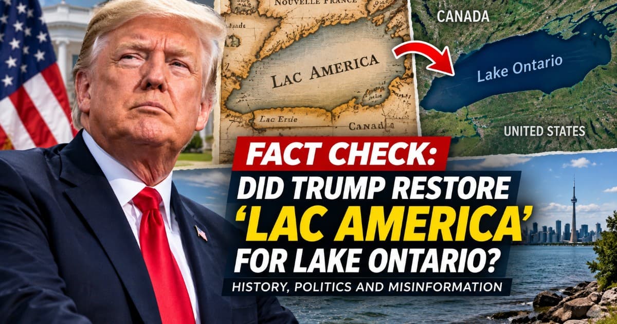 No, Trump Did Not Rename Lake Ontario — Here's What That Old Map Actually Shows