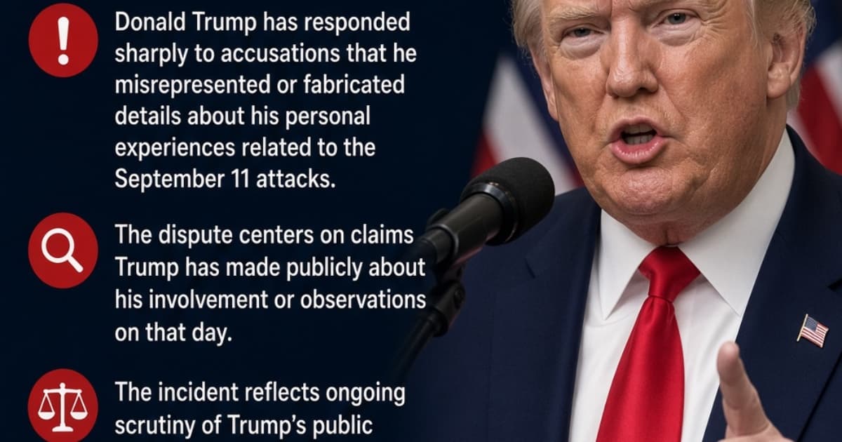 Trump Disputes Claims His 9/11 Account Was Fabricated