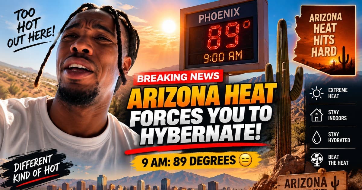Viral Arizona Heat Video Jokes That 89 Degrees at 9 A.M. Is Enough to Make You ‘Hibernate’