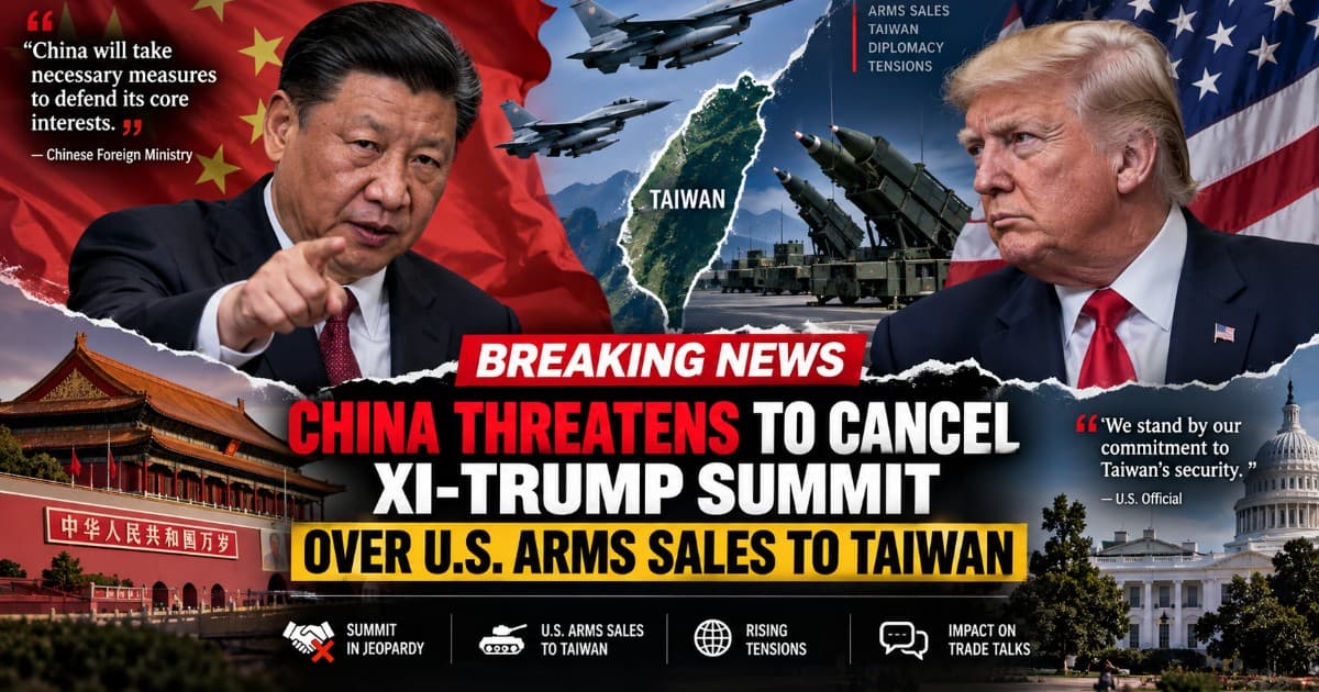 Beijing Warns Trump-Xi Meeting at Risk After U.S. Approves New Taiwan Arms Package