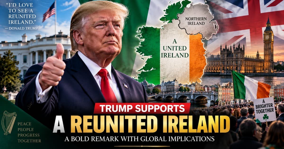 Trump Says He Would 'Love to See' a United Ireland, Wading Into Sensitive Constitutional Debate
