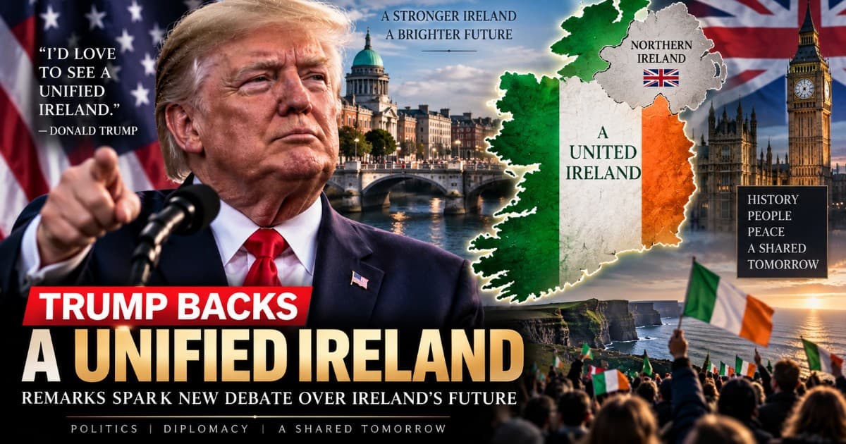 Trump Says He Would 'Love to See' a United Ireland, Stirring Political Debate on Both Sides of the Atlantic