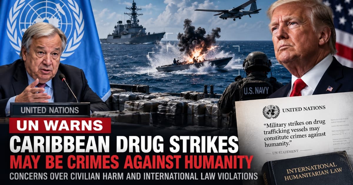 UN Raises Crimes-Against-Humanity Concerns Over Caribbean Drug-Boat Operations