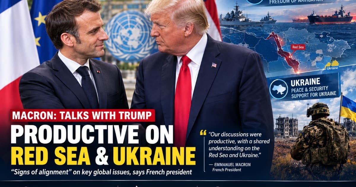 Macron Calls Trump Talks on Ukraine and Red Sea 'Constructive'