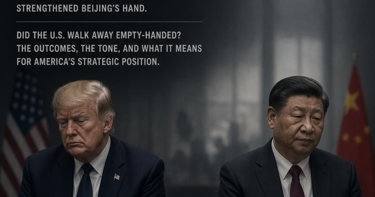 Trump-Xi Summit Yields Few Gains for U.S., Analysis Suggests