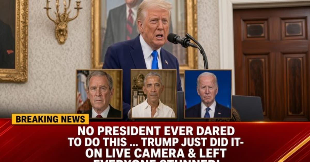 BREAKING NEWS🚨 : No President Ever Tried This. Trump Just Did — On Live Camera