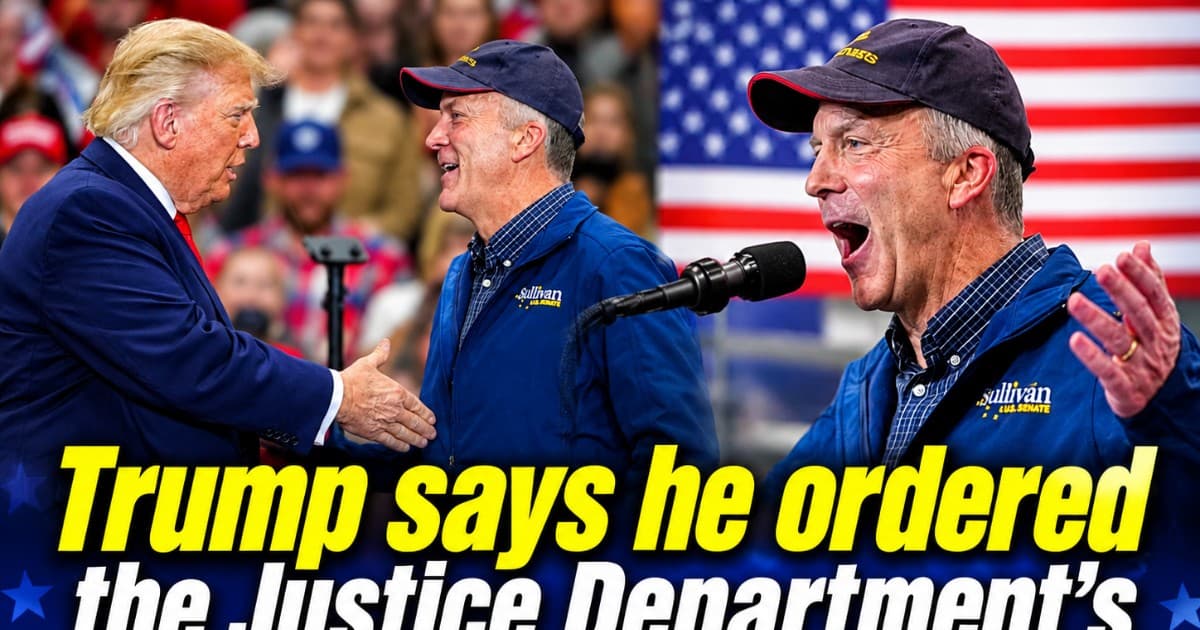 BREAKING💥 Trump Says He Ordered DOJ Lawsuit Over Alaska Senate Race...